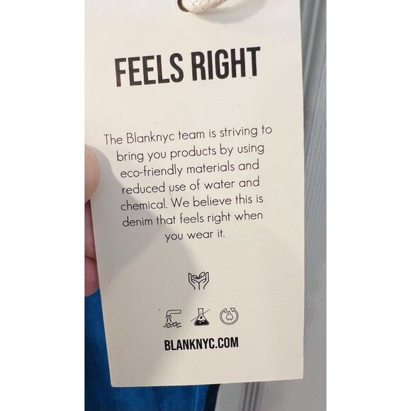 Blank NYC The Hoyt High Rise Mini Flare Jeans - Blue Plus Size 14W NWT - Picture 8 of 8